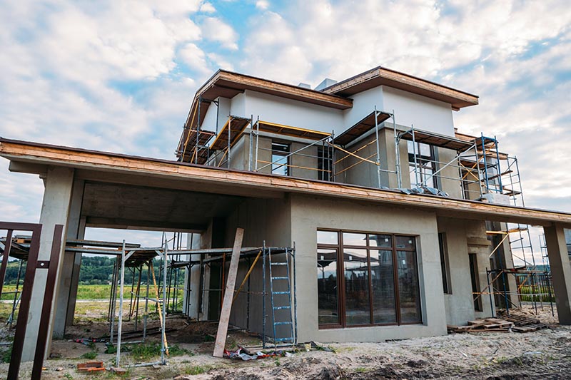 New house being constructed before home inspection services are scheduled